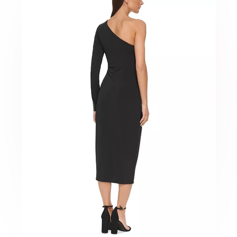 NWT Guess Women’s Black Embellished Sleeve Midi Dress Size 12 - Picture 8 of 10
